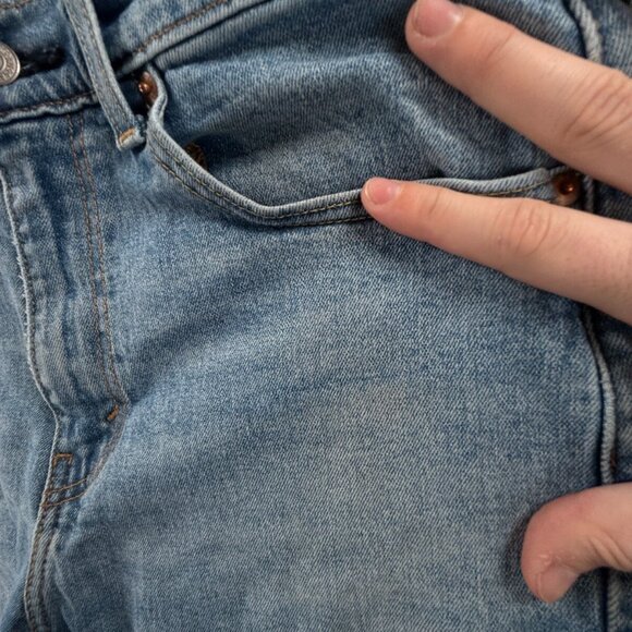 Levi's 505 Denim Jeans Blue ACTL 31x29 Zip Fly Cotton Blend Workwear Outdoors - Picture 13 of 16